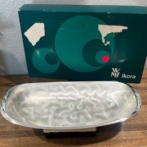 VINTAGE MCM ~ WMF Germany ~ Ikora Silver plated Oval Serving Tray ~ Never Used